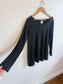Buttercream Canadian Sustainable Striped Long Sleeve T-Shirt in Black/Grey NWT (Size 1X)
