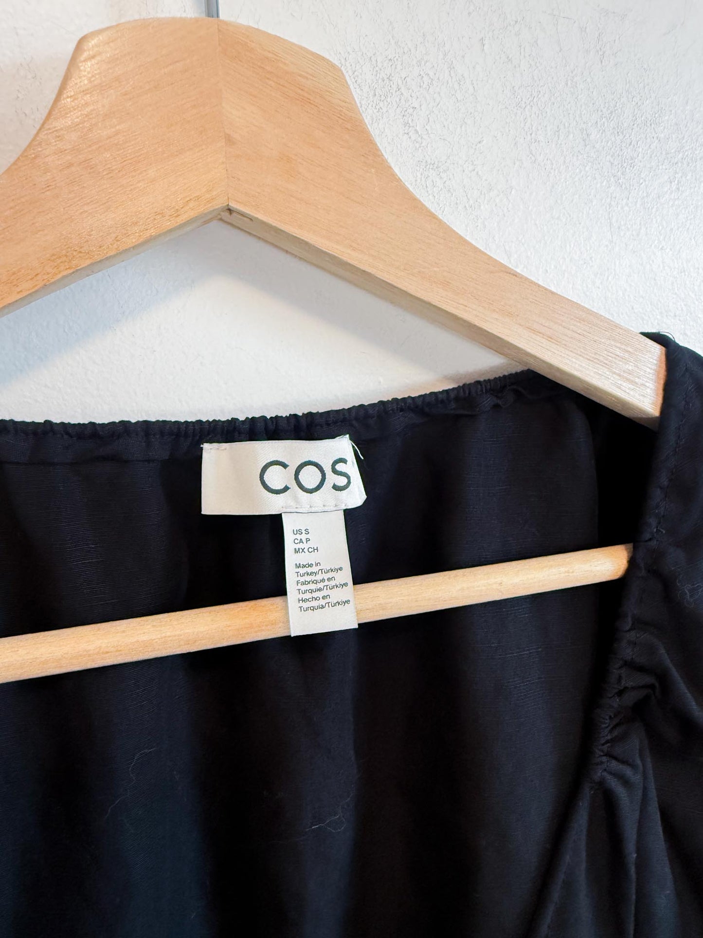 COS Linen Wrap Mini Dress in Black (Size S-L)