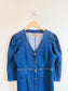 LE JEAN " Puff Sleeve Denim Mini Dress" (Size M/L)