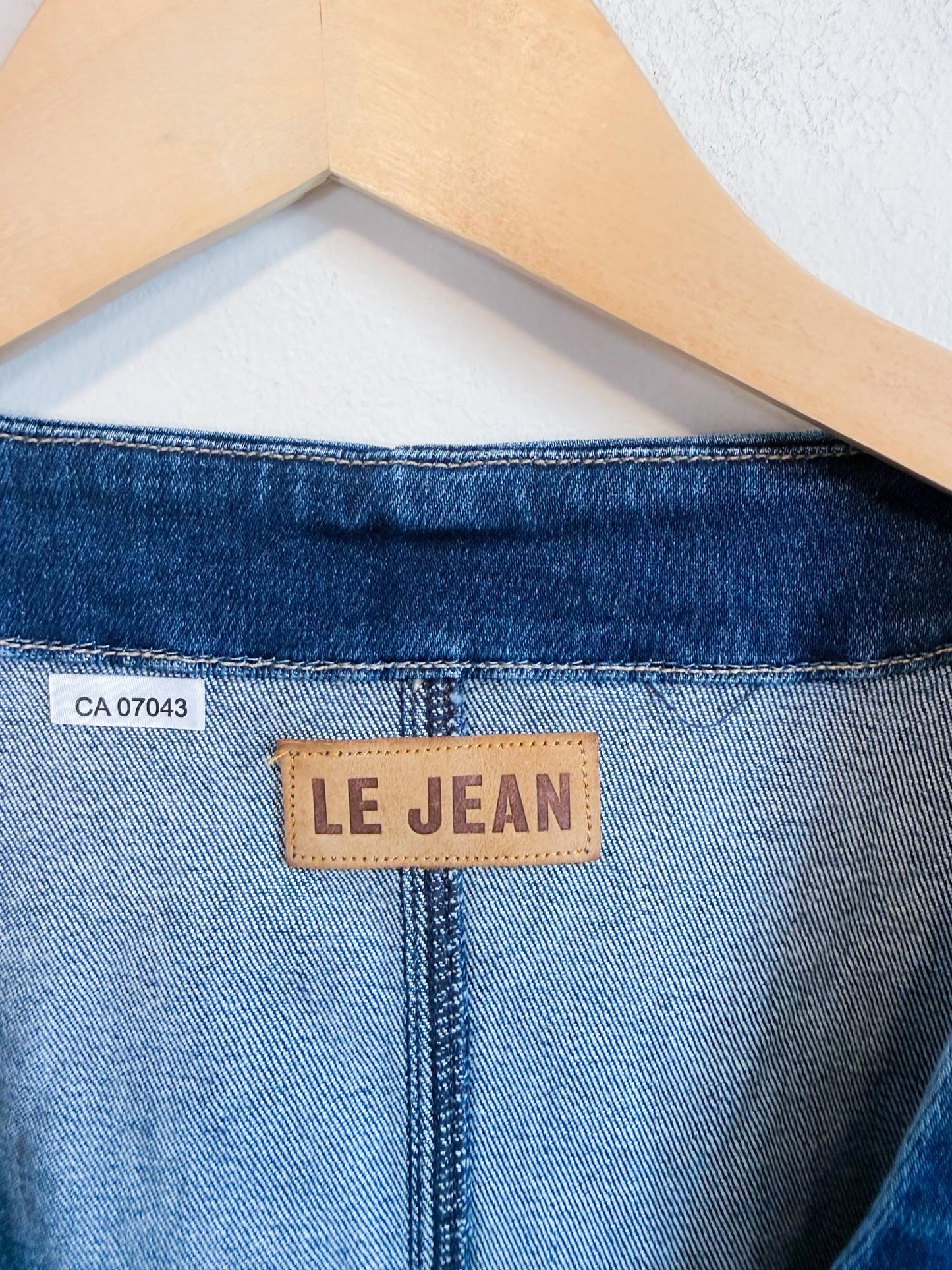 LE JEAN " Puff Sleeve Denim Mini Dress" (Size M/L)