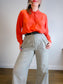 Eileen Fisher Silk Blouse in Orange Coral SOLD AS IS (Size L)