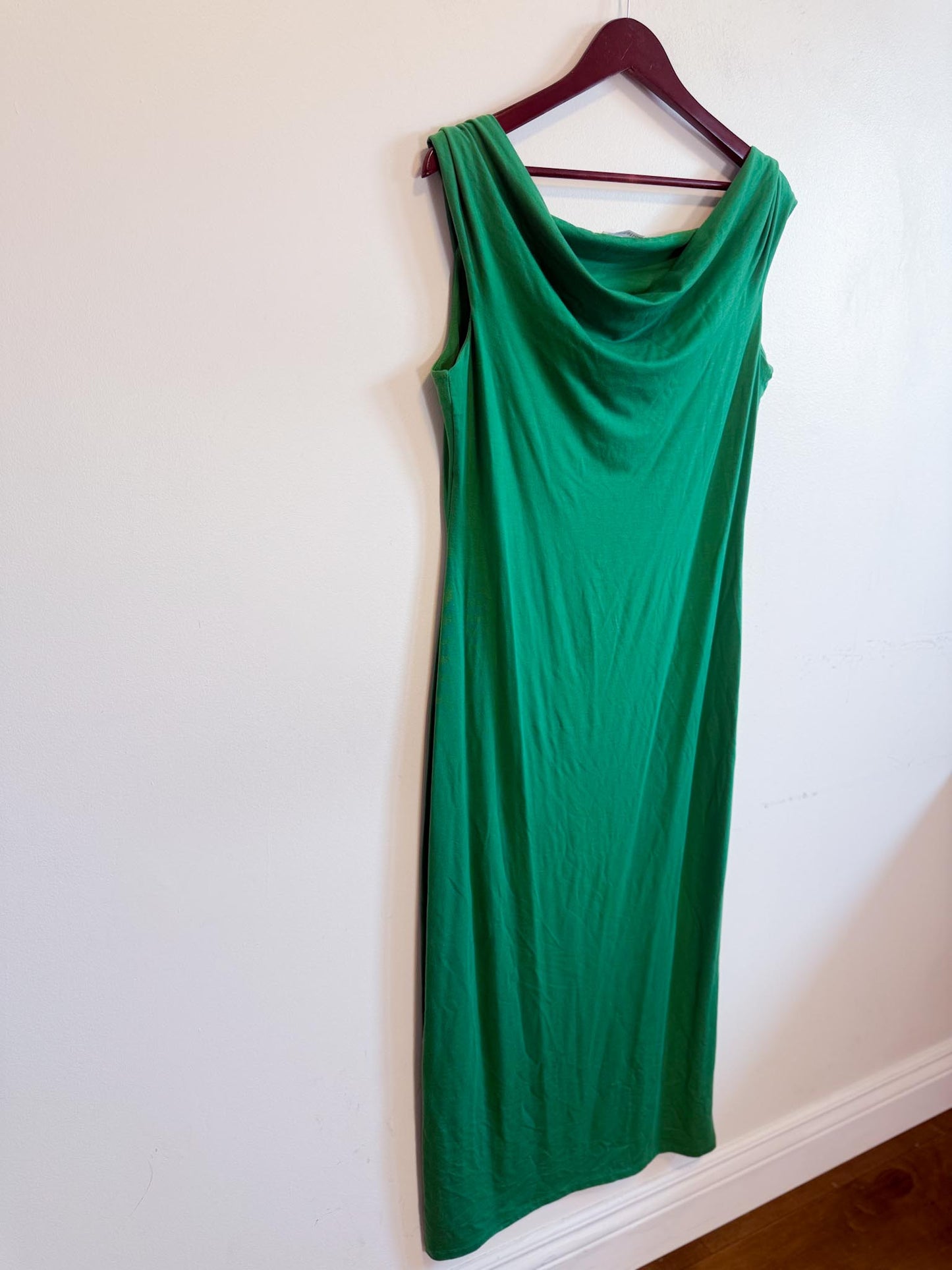 Reformation "Jamen Knit Dress in Kelly Green" (Size L)