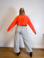Eileen Fisher Silk Blouse in Orange Coral SOLD AS IS (Size L)