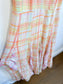 Anthropologie "Maeve Linen Blend Flutter-Sleeve A-Line Midi Dress in Pastel Plaid" (Size S)