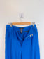 SYMTHE Designer Pleated Wide Leg Trousers in Aegean Blue (Size S/M)