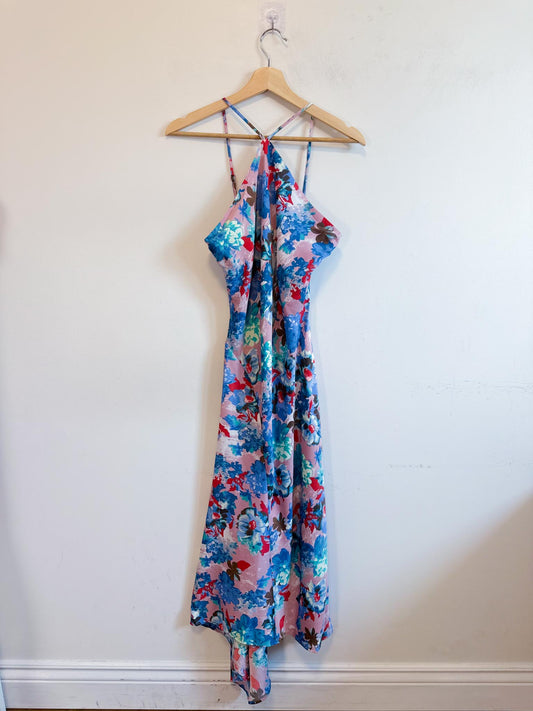Anthropologie "Halter Midi Slip Dress in Floral" NWT (Size M)
