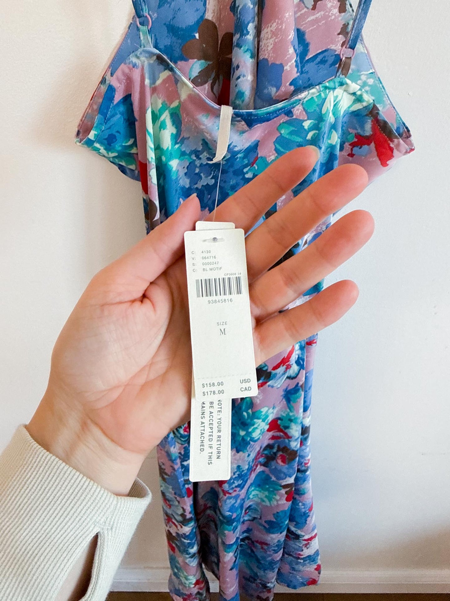 Anthropologie "Halter Midi Slip Dress in Floral" NWT (Size M)