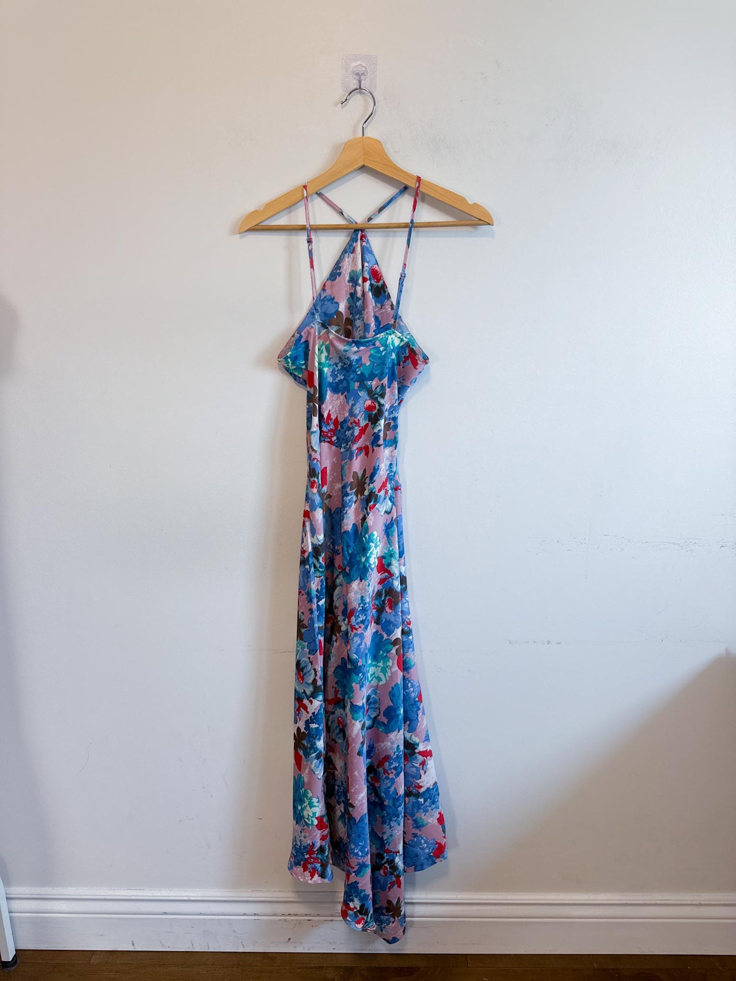 Anthropologie "Halter Midi Slip Dress in Floral" NWT (Size M)