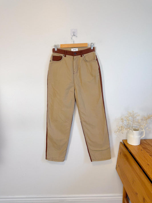 KOTN Slow Fashion” Indus Two Tone Brown Pant in Brown” (Size 28)