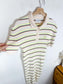 Lacoste Striped Ribbed Polo Dress (Size L)