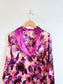 Anthropologie "Luxe Blouse in Purple Floral" (Size M)