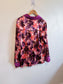 Anthropologie "Luxe Blouse in Purple Floral" (Size M)