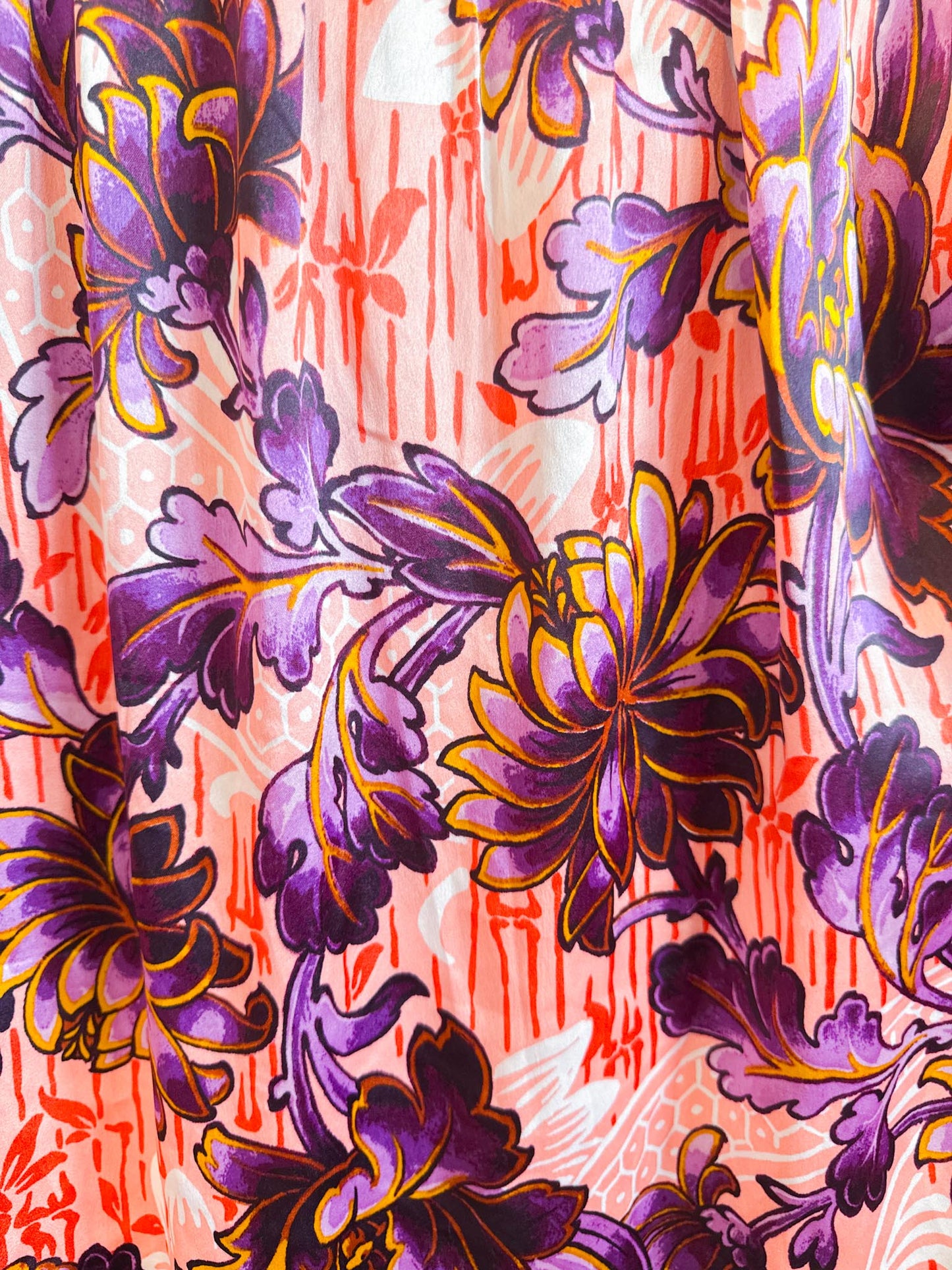 Anthropologie "Luxe Blouse in Purple Floral" (Size M)