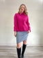 Banana Republic "Oversized Merino-Cashmere Sweater in Hot Pink" (Size XS/S)