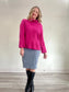 Banana Republic "Oversized Merino-Cashmere Sweater in Hot Pink" (Size XS/S)