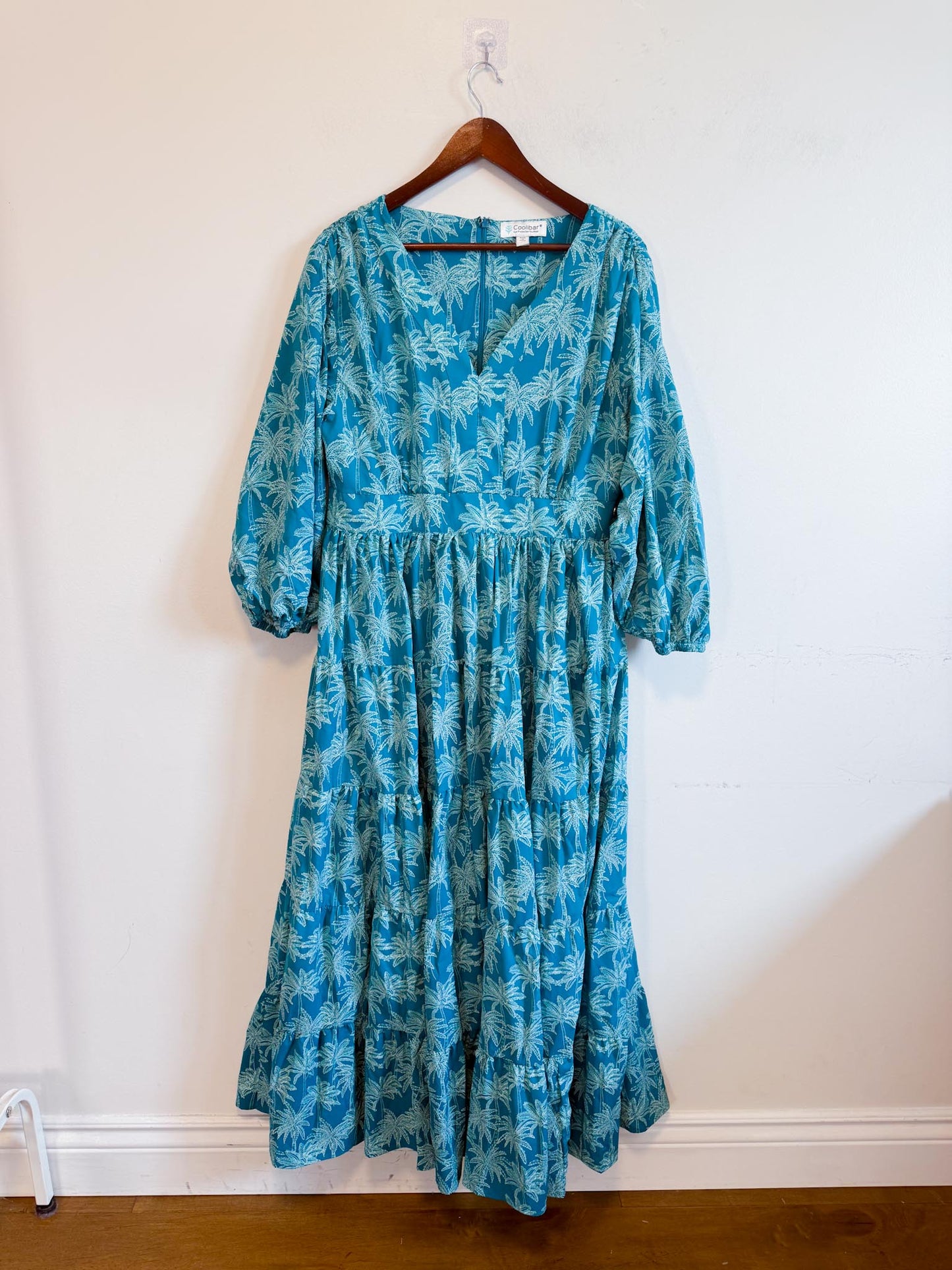 Coolibar Sun Protection "Maxi Dress in Tropical Print" (Size