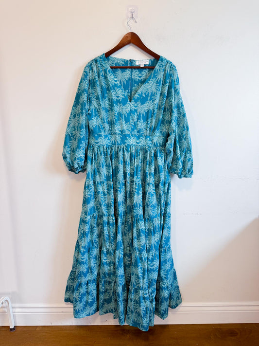 Coolibar Sun Protection "Maxi Dress in Tropical Print" (Size