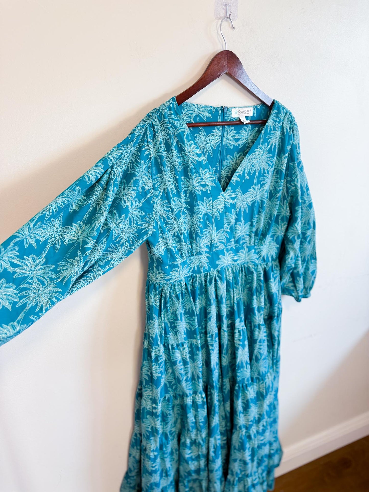 Coolibar Sun Protection "Maxi Dress in Tropical Print" (Size