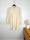 PAIGE "Julita Long-Sleeve Sweater Mini Dress in Cream" (Size XS/S)