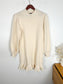 PAIGE "Julita Long-Sleeve Sweater Mini Dress in Cream" (Size XS/S)