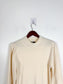 PAIGE "Julita Long-Sleeve Sweater Mini Dress in Cream" (Size XS/S)