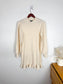 PAIGE "Julita Long-Sleeve Sweater Mini Dress in Cream" (Size XS/S)