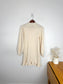 PAIGE "Julita Long-Sleeve Sweater Mini Dress in Cream" (Size XS/S)