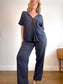 VETTA Slow Fashion "The Boyfriend Shirt in Navy" (Size L/XL)