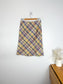Vintage Sinequanone Plaid Silk Skirt (Size S)