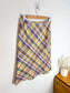 Vintage Sinequanone Plaid Silk Skirt (Size S)