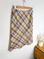 Vintage Sinequanone Plaid Silk Skirt (Size S)