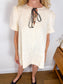 VRG GIRL "Olsen Linen Mini Dress in Cream" (Size S)