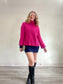 Banana Republic "Oversized Merino-Cashmere Sweater in Hot Pink" (Size XS/S)