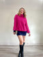 Banana Republic "Oversized Merino-Cashmere Sweater in Hot Pink" (Size XS/S)