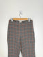 Wilfred High Waist Plaid Trousers in Black/Rust/Salmon (Size 8/10)