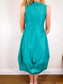 COS Silk Sleeveless Bubble Midi Dress in Teal (Size XS)