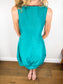 COS Silk Sleeveless Bubble Midi Dress in Teal (Size XS)