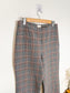 Wilfred High Waist Plaid Trousers in Black/Rust/Salmon (Size 8/10)