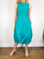 COS Silk Sleeveless Bubble Midi Dress in Teal (Size XS)