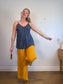 Bryn Walker Wide Leg Pull On Linen Pants in Mustard (Size M/L)