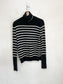 LA LIGNE Designer "Solid Lean Lines Turtleneck in Black/White Stripe" (Size S)