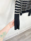LA LIGNE Designer "Solid Lean Lines Turtleneck in Black/White Stripe" (Size S)