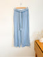 Contemporaine Simon's Pull On Wide Leg Tencel Pants in Blue (Size S)
