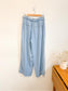 Contemporaine Simon's Pull On Wide Leg Tencel Pants in Blue (Size S)