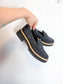 Toms "Cara Loafer in Black Leather" (Size 7)