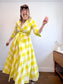 Sara Roka Designer "Gelsa Dress in Green/White Check" (Size M/L)