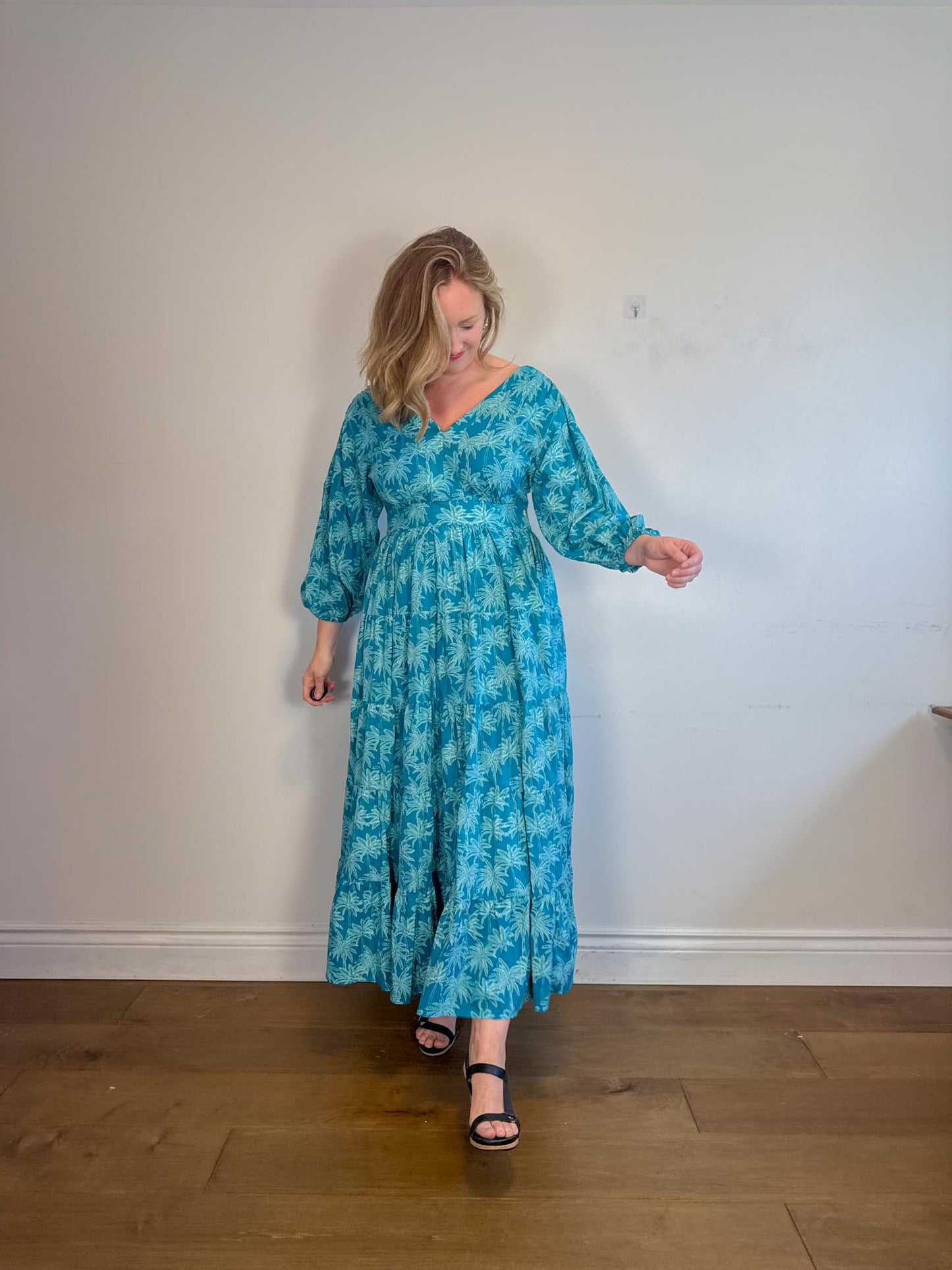 Coolibar Sun Protection "Maxi Dress in Tropical Print" (Size