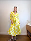 Sara Roka Designer "Gelsa Dress in Green/White Check" (Size M/L)