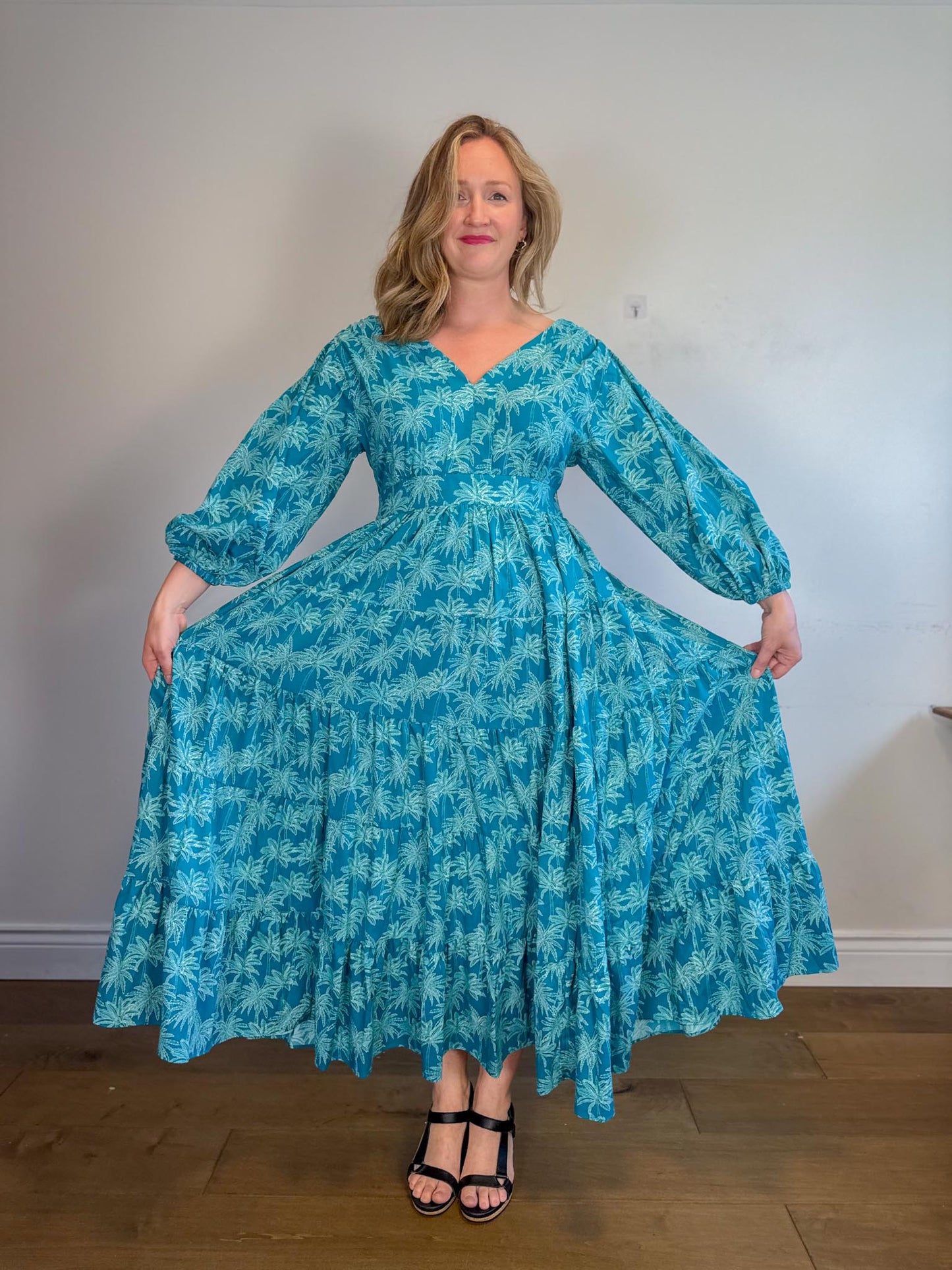 Coolibar Sun Protection "Maxi Dress in Tropical Print" (Size