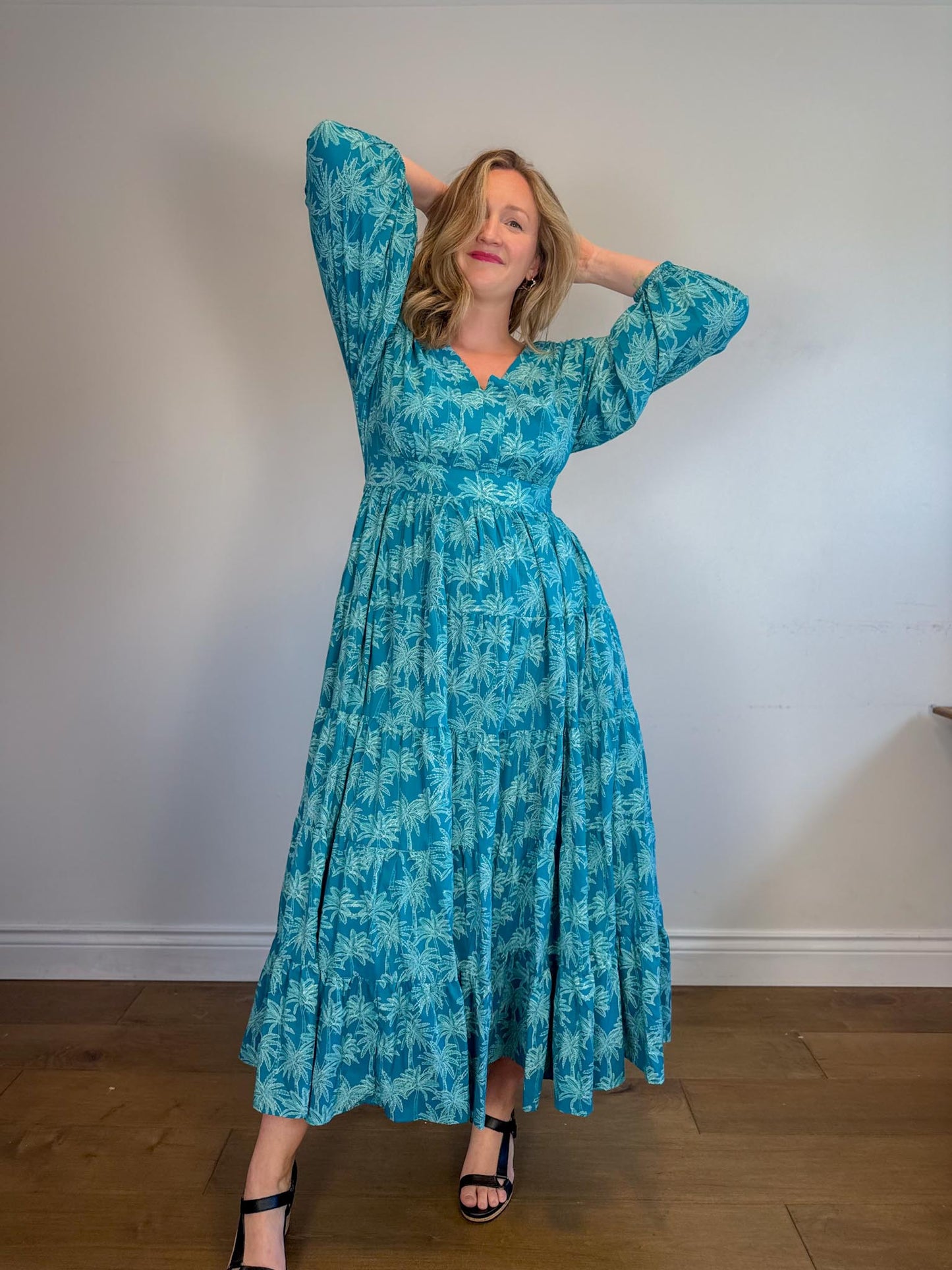 Coolibar Sun Protection "Maxi Dress in Tropical Print" (Size